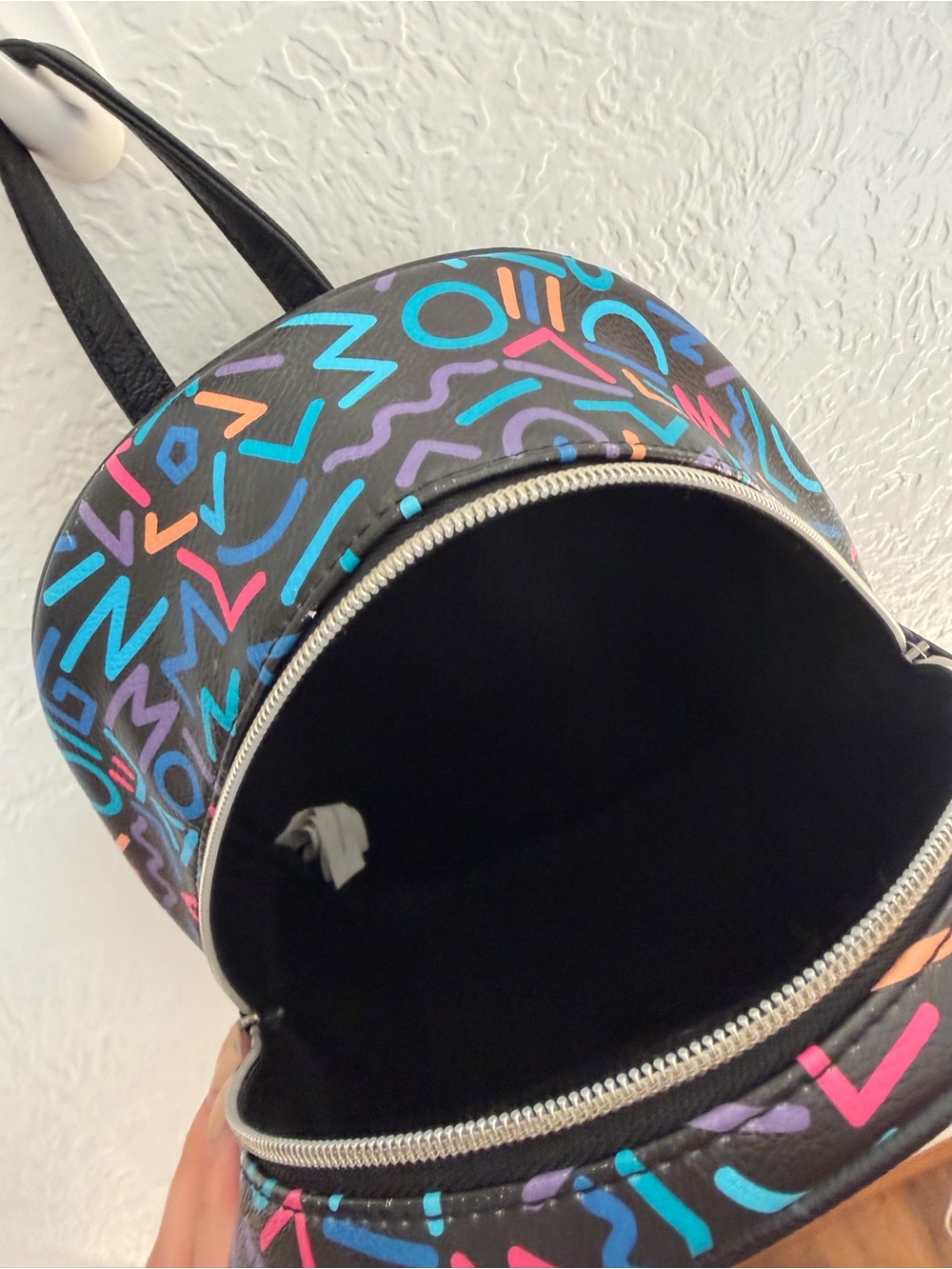 Black Multicolor Mini Backpack - Picture 7 of 7